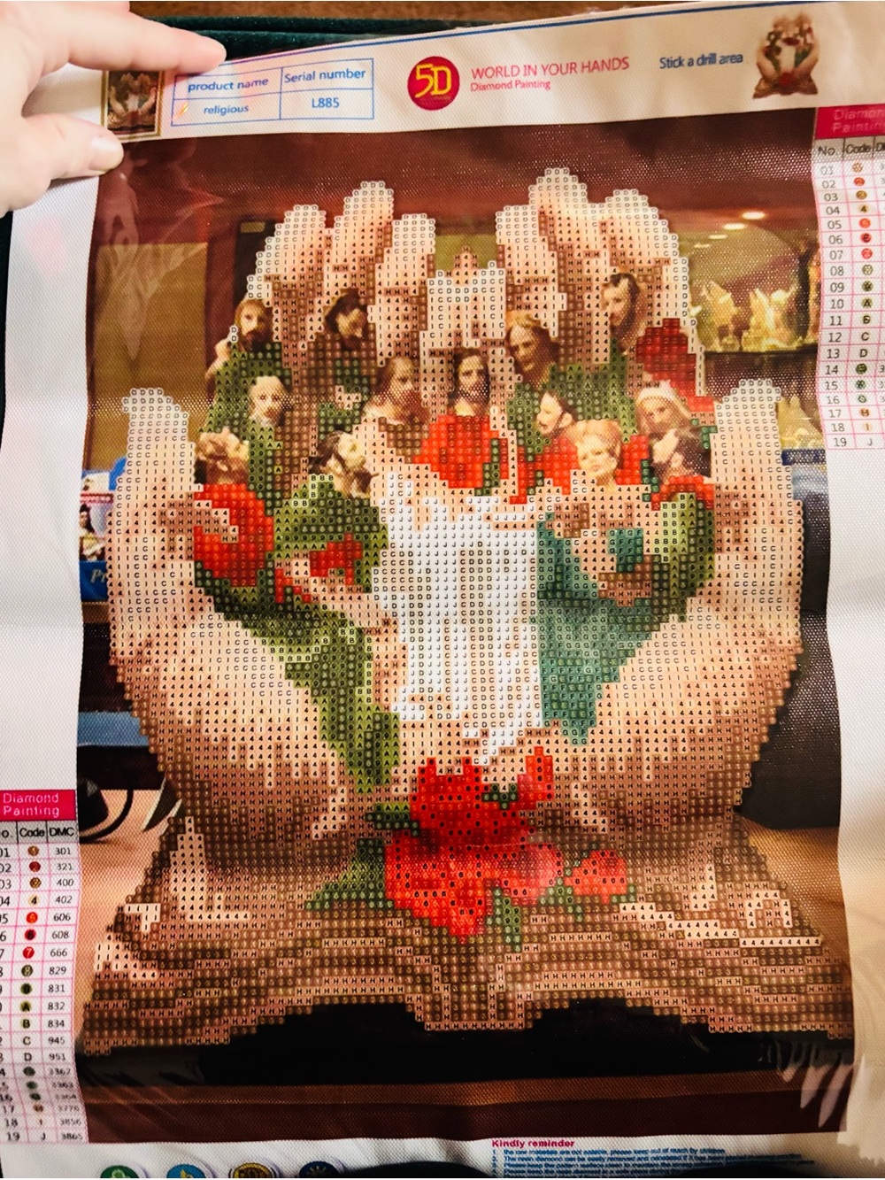 New "The World In Your Hands" 5D DIY Diamond  Art Kit, 12x16”